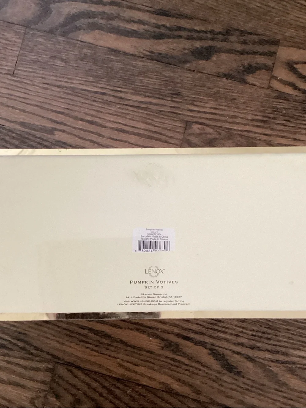 Lenox Porcelain Pumpkin Votives Set of 3 Candle Holders